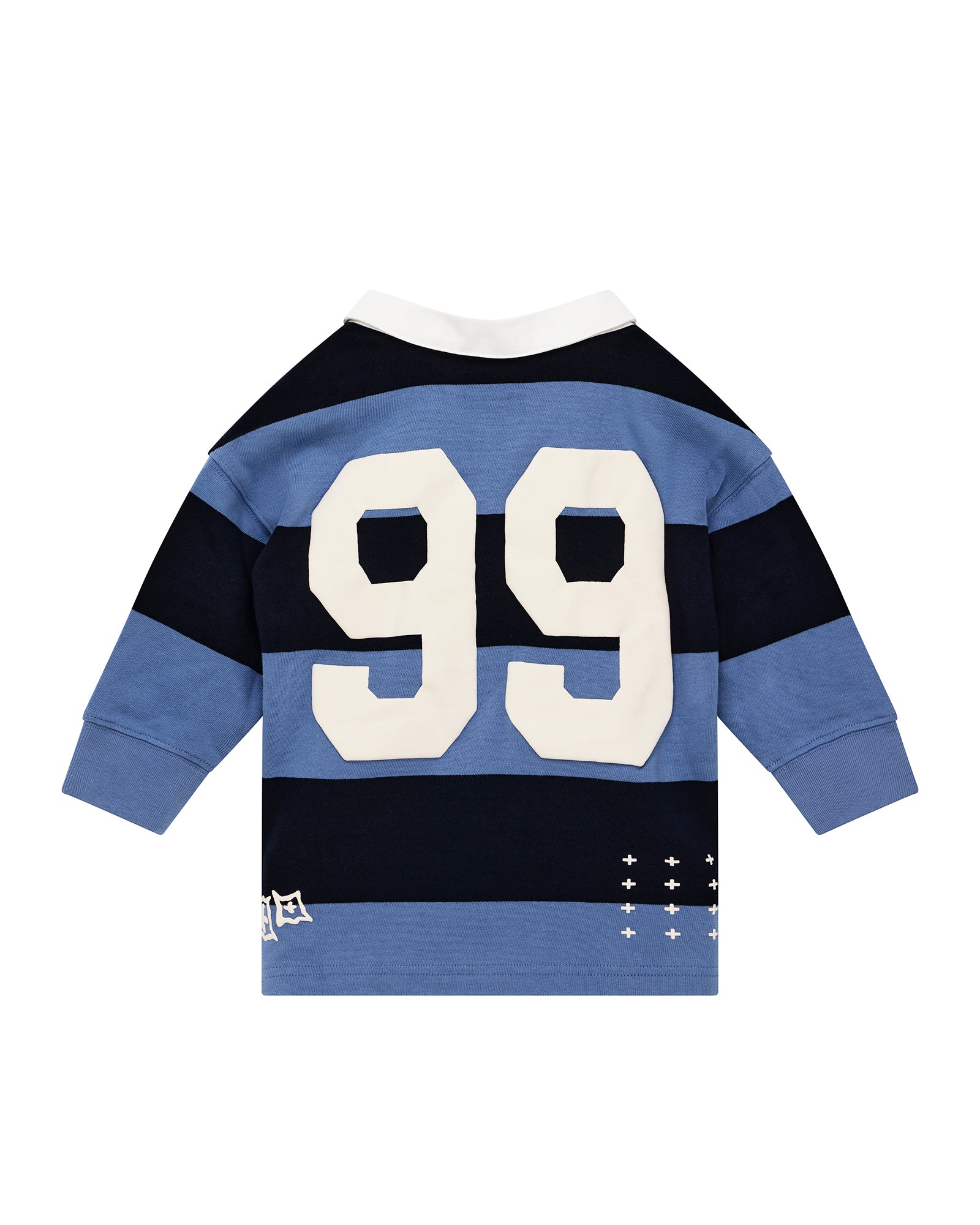 KIDS  LIL RUGGED RUGBY LS JERSEY FADED ICE FASHION TOPS