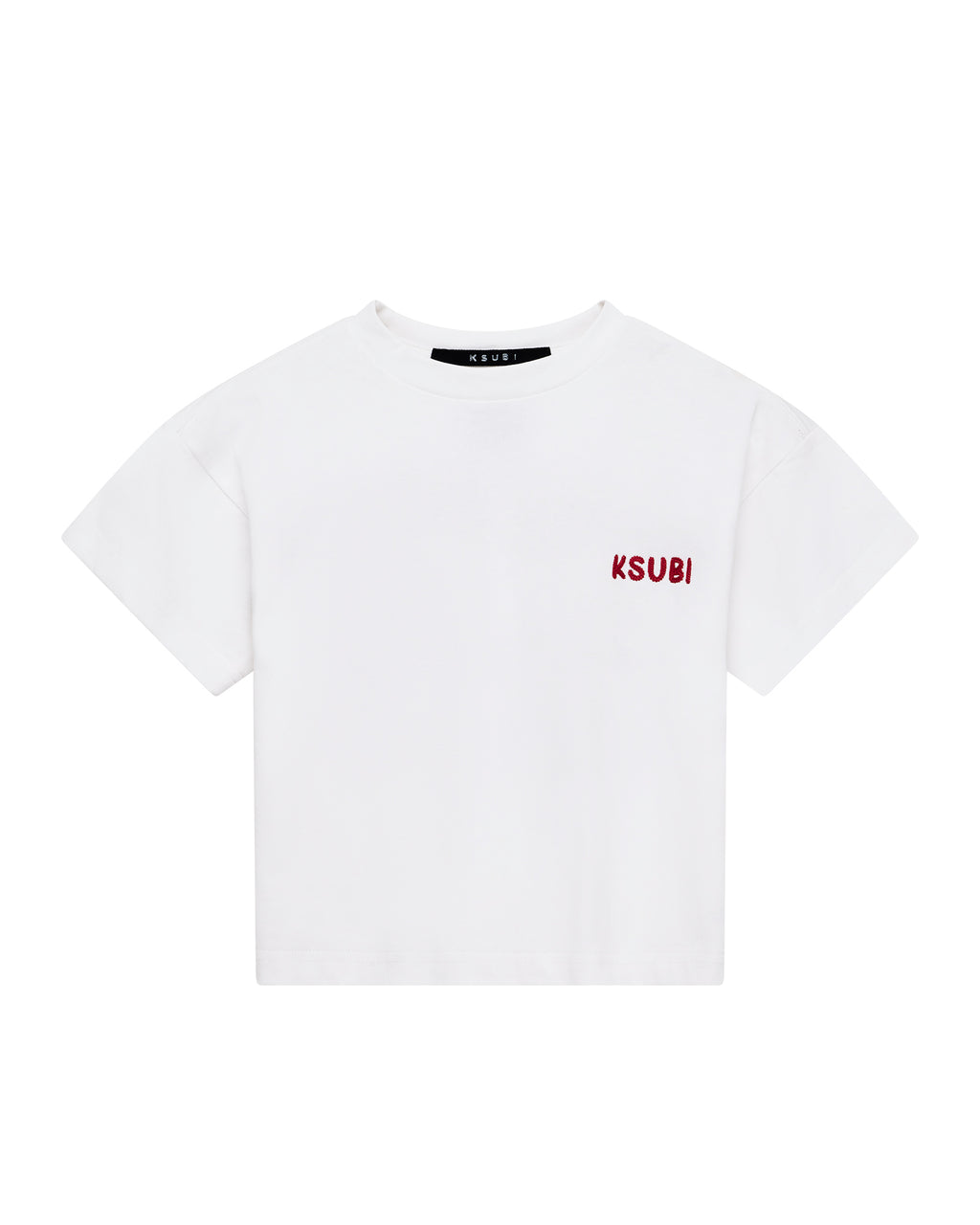 Kids Lil Mekanik Biggie Ss Tee White Red Tees - Beige