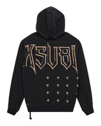Mens Kingdom Biggie Hoodie Jet Black Oversized Fleece - Black