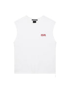 MENS KINGDOM CUT OFF BIGGIE TEE WHITE TEES