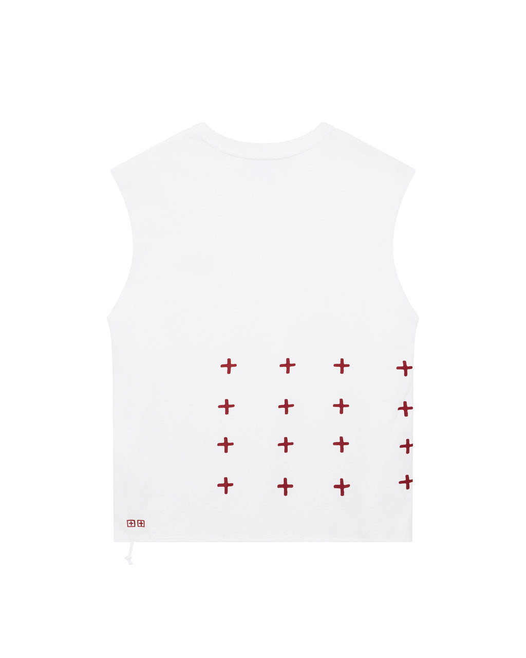 MENS KINGDOM CUT OFF BIGGIE TEE WHITE TEES