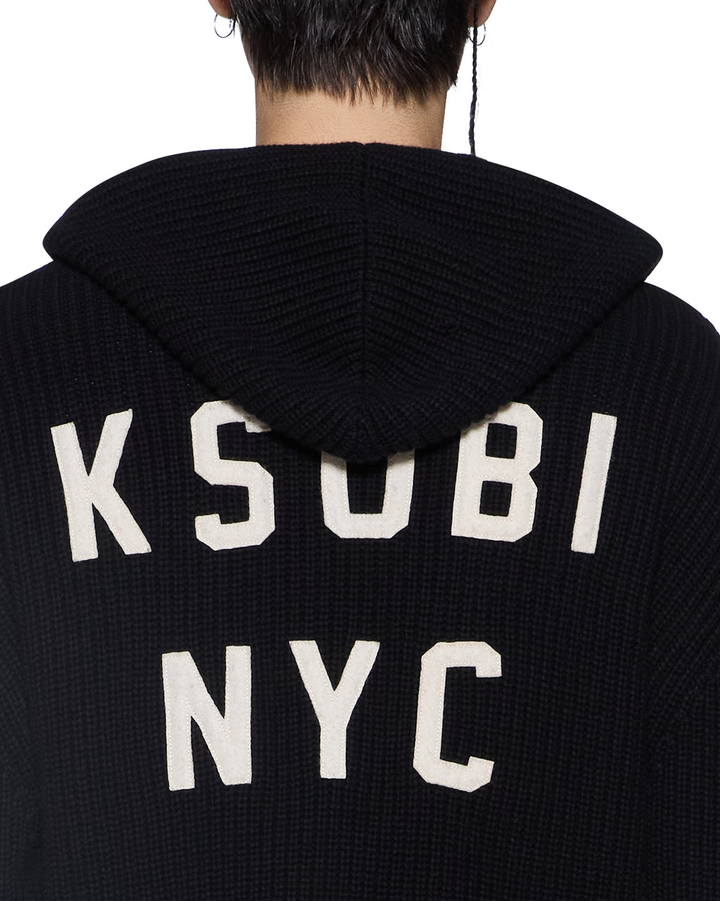 MENS BOXER ZIP KNIT HOODIE MIDNIGHT KNITWEAR