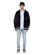 MENS BOXER ZIP KNIT HOODIE MIDNIGHT KNITWEAR