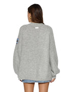 WOMENS COSY KNIT LIGHT GREY KNITWEAR