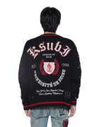 MENS LEAGUE CARDIGAN BLACK KNITWEAR