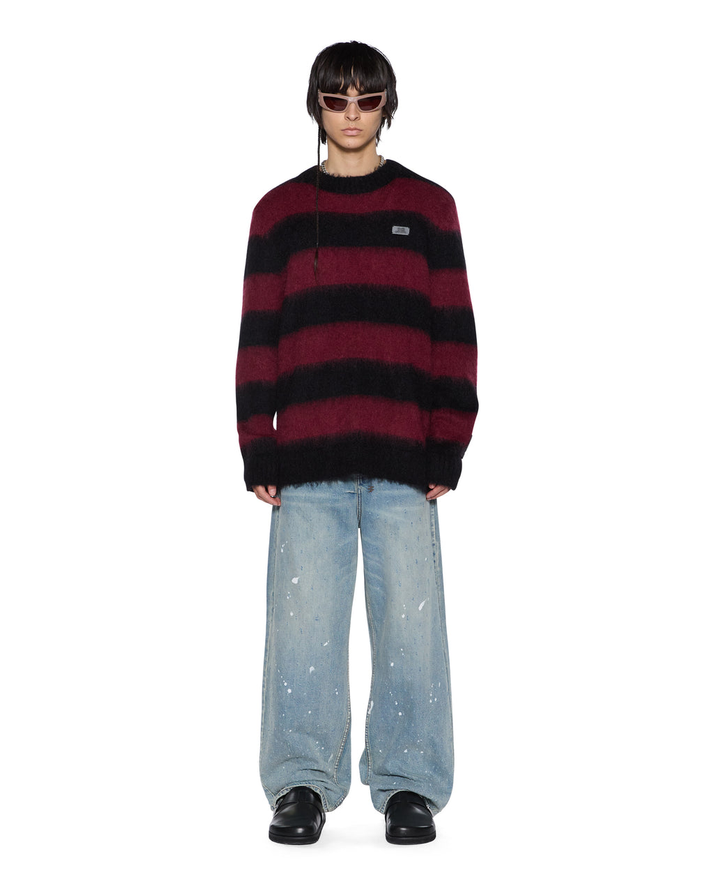 MENS RUGGED MOHAIR KNIT CREWNECK OX KNITWEAR