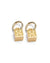  KRYSTAL BOX CROSS HUGGIE EARINGS GOLD JEWELLERY