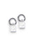  KRYSTAL BOX CROSS HUGGIE EARINGS SILVER JEWELLERY
