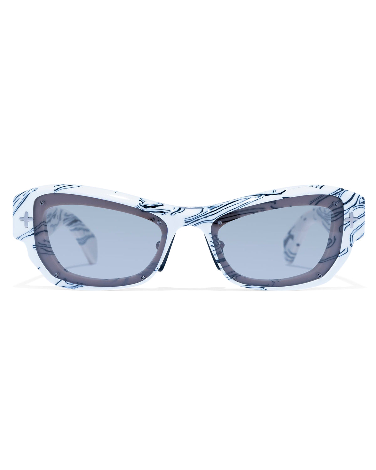 Cypher Sunglasses White Marble Eyewear - White