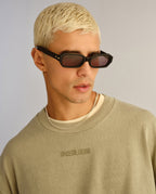 THE SEVEN SEVENS SUNGLASSES BLACK GOLD EYEWEAR