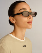 THE SEVEN SEVENS SUNGLASSES BLACK GOLD EYEWEAR