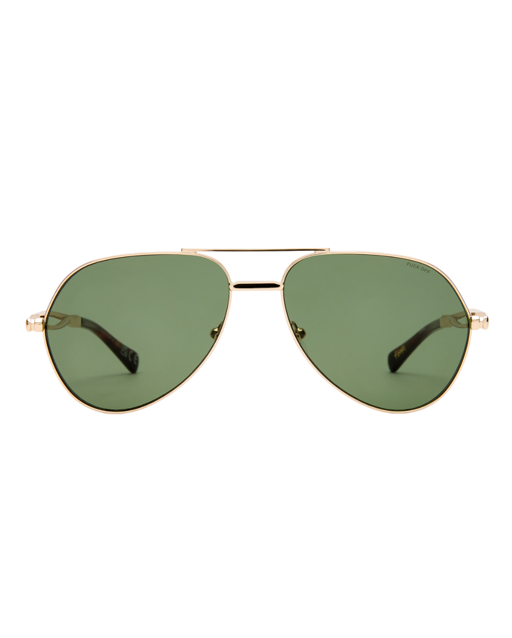 THE MONTANA SUNGLASSES GOLD GREEN EYEWEAR
