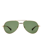 THE MONTANA SUNGLASSES GOLD GREEN EYEWEAR
