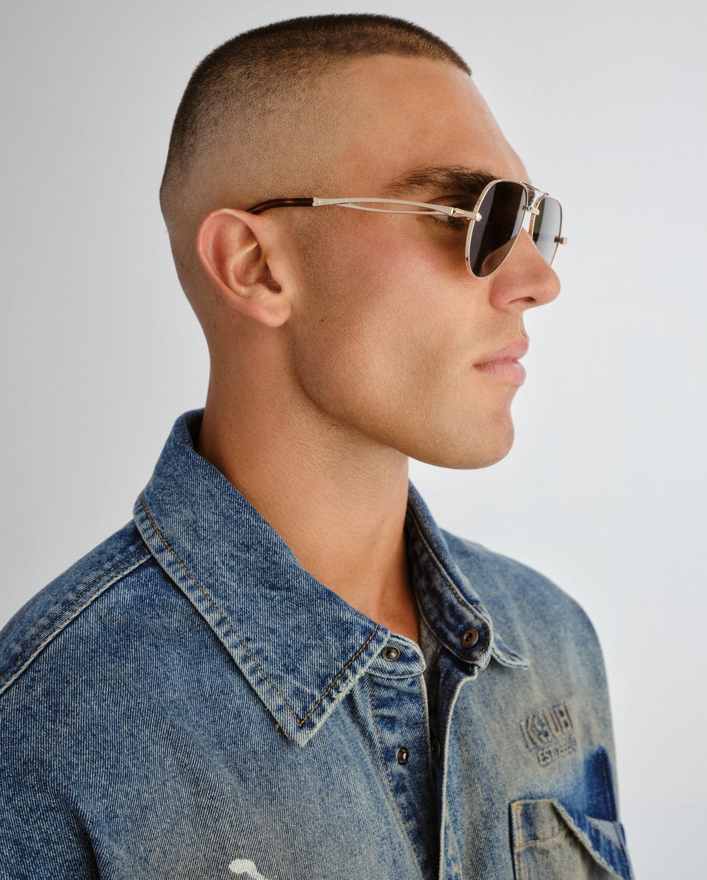THE MONTANA SUNGLASSES GOLD GREEN EYEWEAR