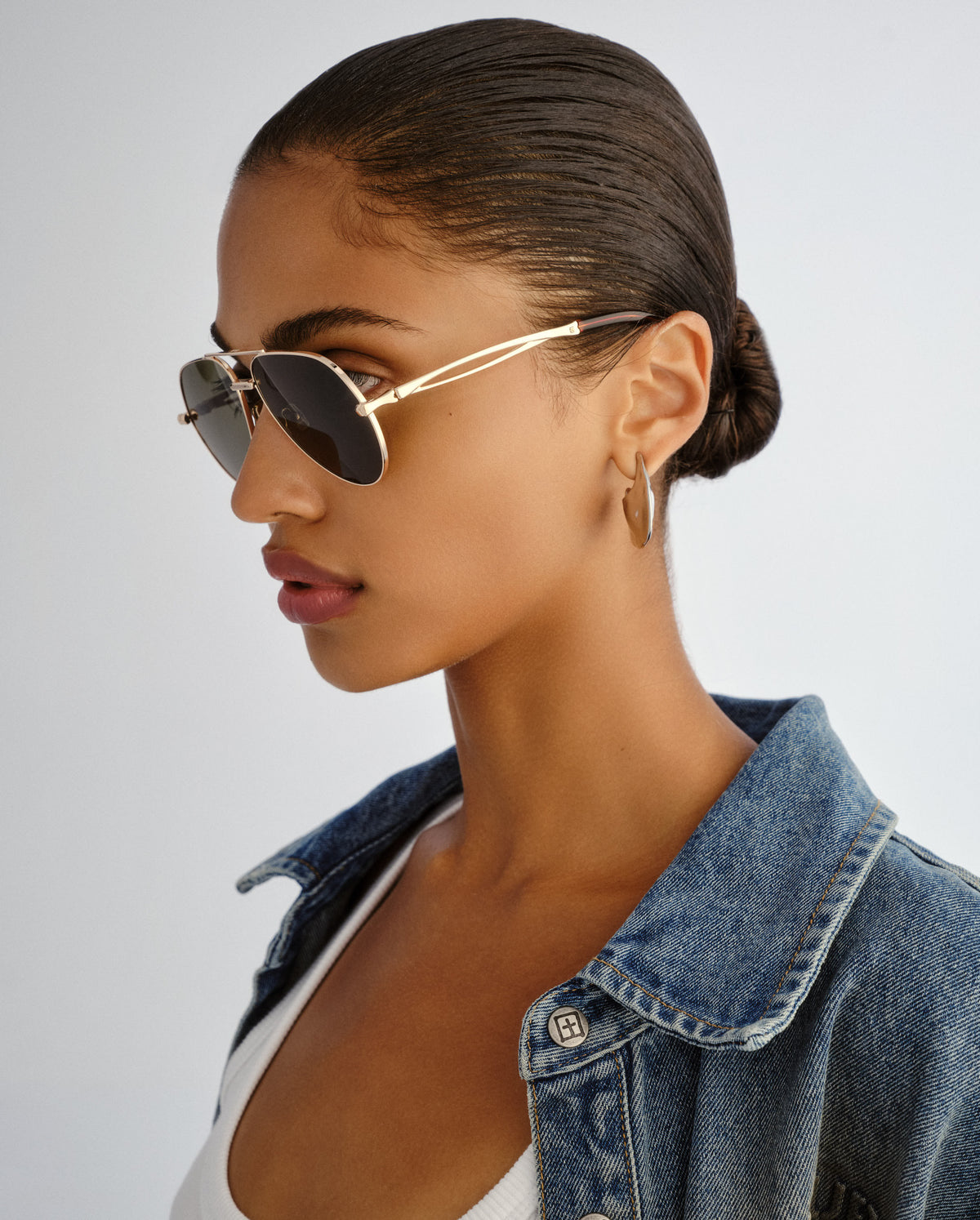 THE MONTANA SUNGLASSES GOLD GREEN EYEWEAR