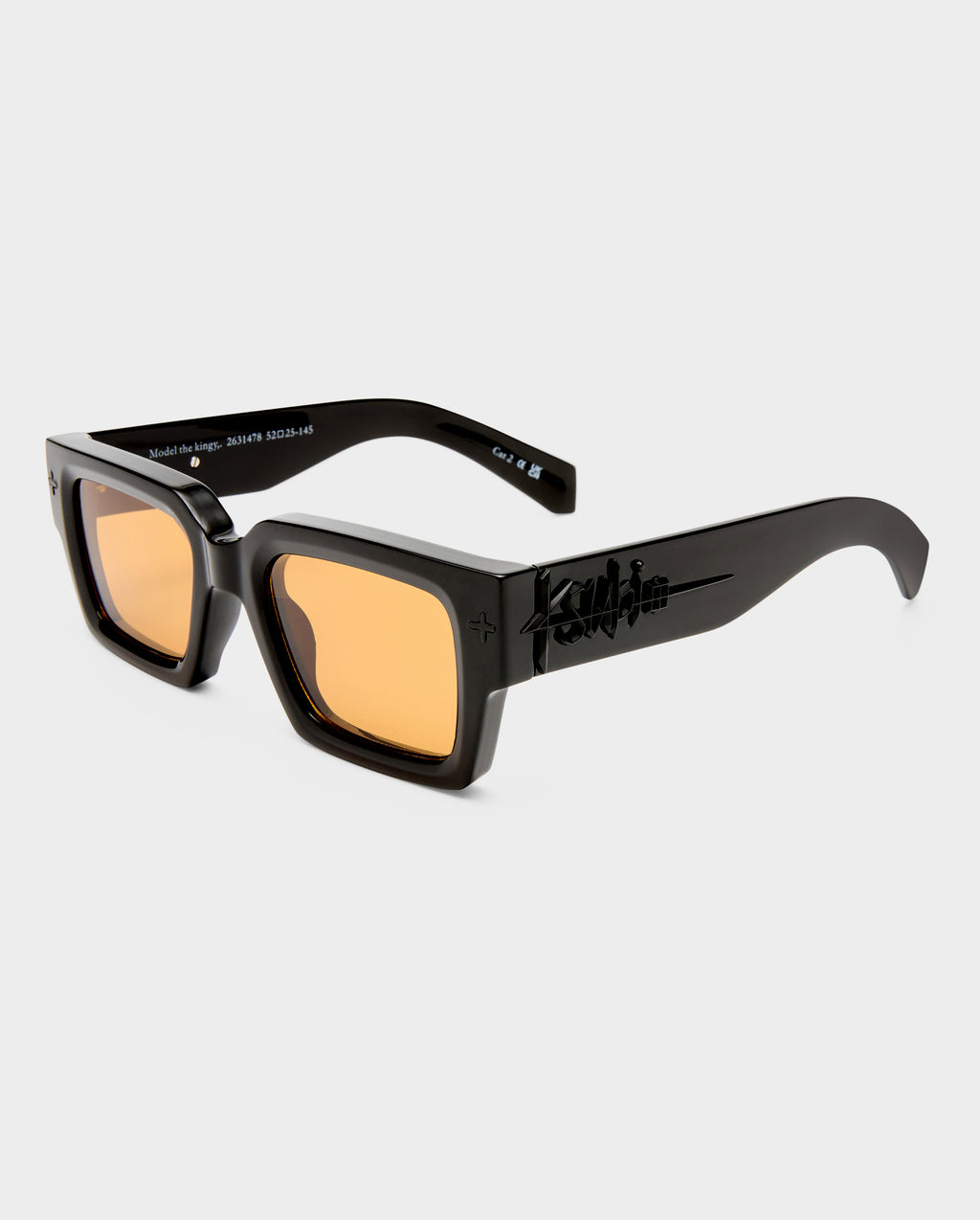 The Kingy Black Amber Tint Eyewear - Black