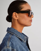 The Kingy Black Amber Tint Eyewear - Black