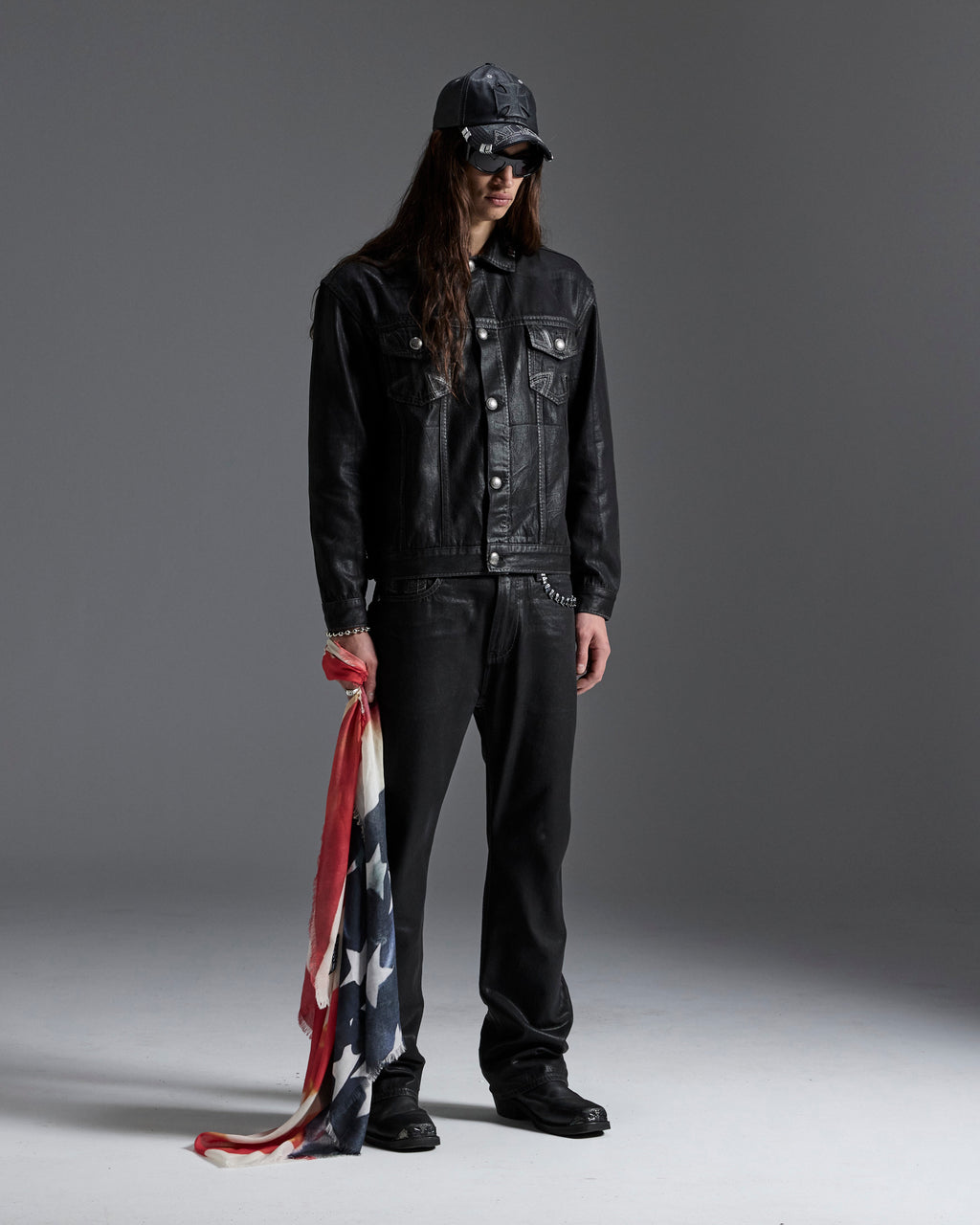 Mens Ksubi X Alice Hollywood Oh G Jacket Black Wax Regular Jackets - Black