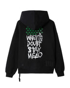 MENS KSUBI X STAYME7O EKCESS HOODIE JET BLACK FLEECE