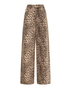 Womens Ksuper Leo Baggy Denim Jeans - Multi Colour