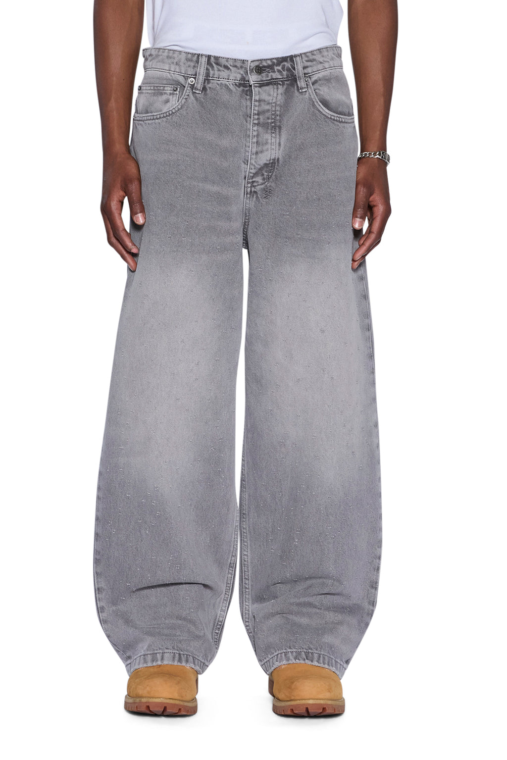Mens Maxx Iron Grey Shotgun Denim Jeans - Grey