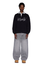 Mens Rugby Ls Top Black Fashion Tops - Black