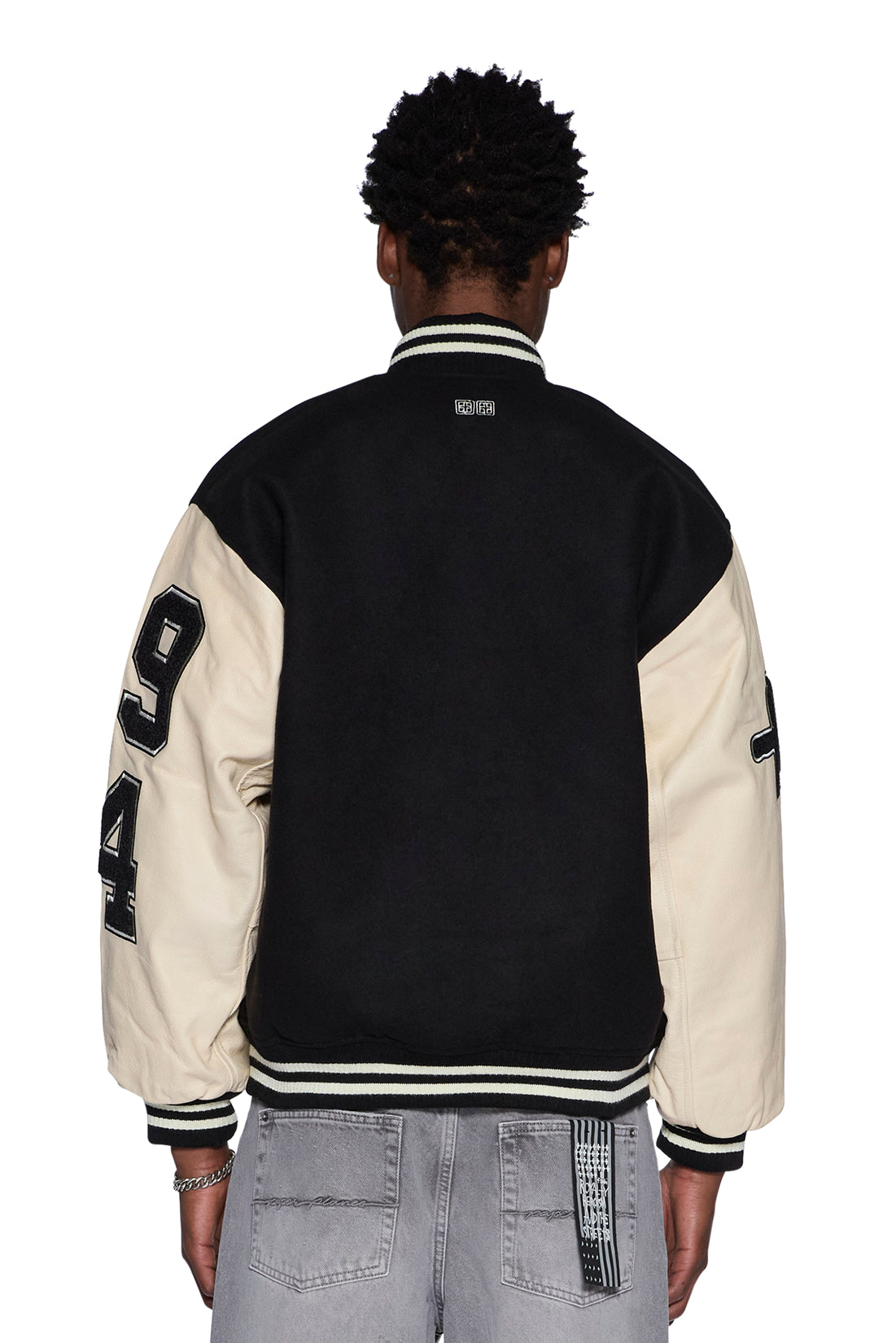 Mens Ksubi X Planes Varsity Jacket Black Jackets - Black