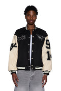 KSUBI X PLANES VARSITY JACKET BLACK