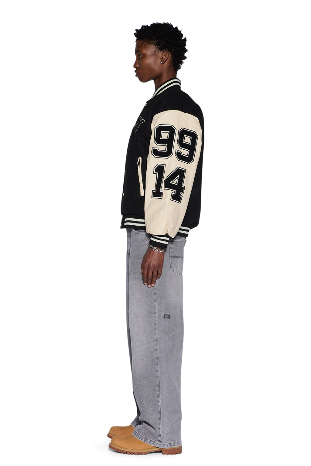 Mens Ksubi X Planes Varsity Jacket Black Jackets - Black