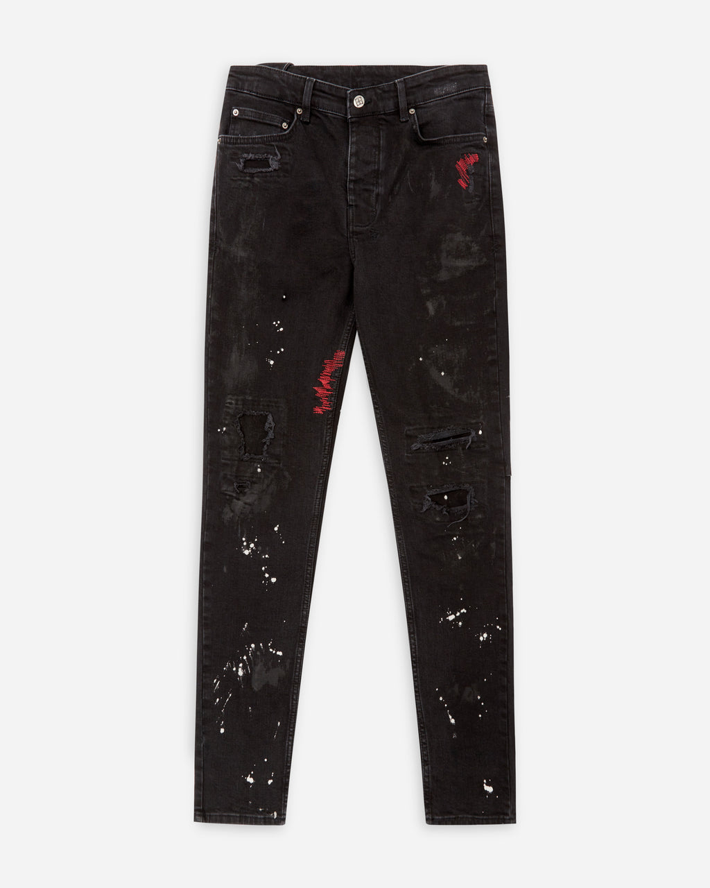 Mens Chitch Asap Tyy Boneyard Slim Denim Jeans - Black
