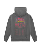 Mens Global Ekcess Hoodie Charcoal Oversized Fleece - Grey