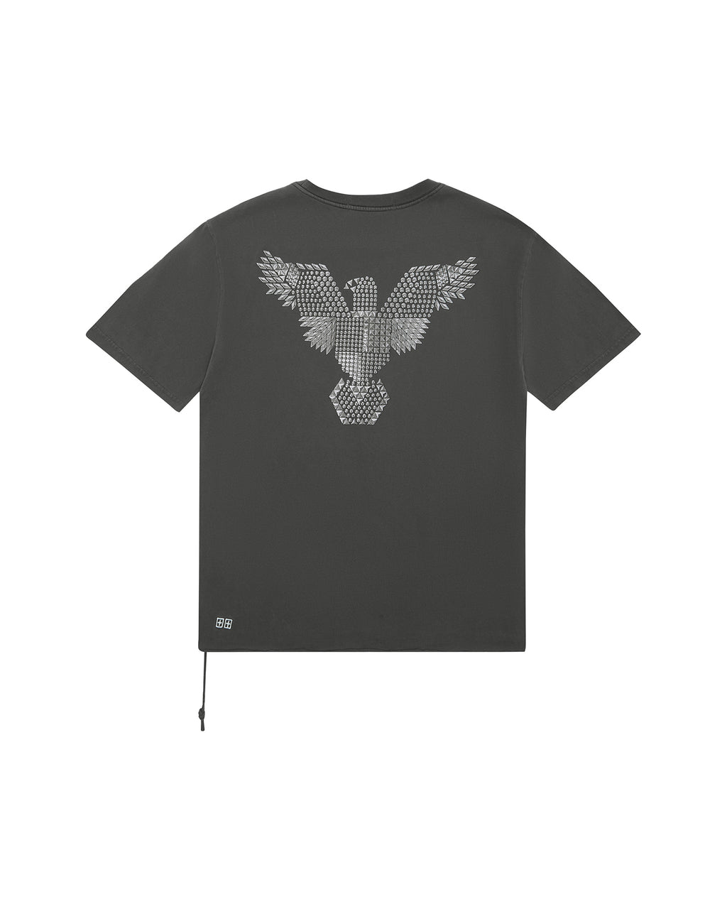 Mens Eagle Biggie Ss Tee Faded Black Oversized Tees - Black