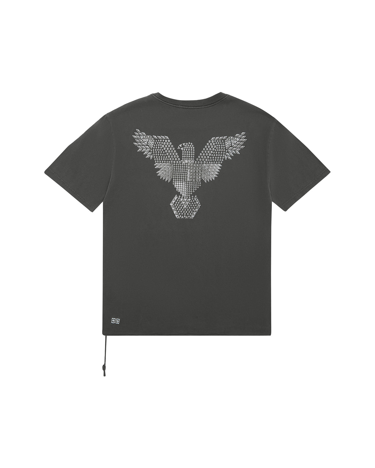 Mens Eagle Biggie Ss Tee Faded Black Oversized Tees - Black