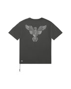 Mens Eagle Biggie Ss Tee Faded Black Oversized Tees - Black