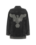 Womens Altar Trucker Jacket Phoenix Oversized Jackets - Black