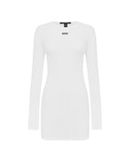 Womens Crawford Ls Mini Dress White Fitted Dresses - White