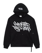 Mens Faust Biggie Hoodie Jet Black Oversized Fleece - Black