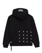 Mens Faust Biggie Hoodie Jet Black Oversized Fleece - Black