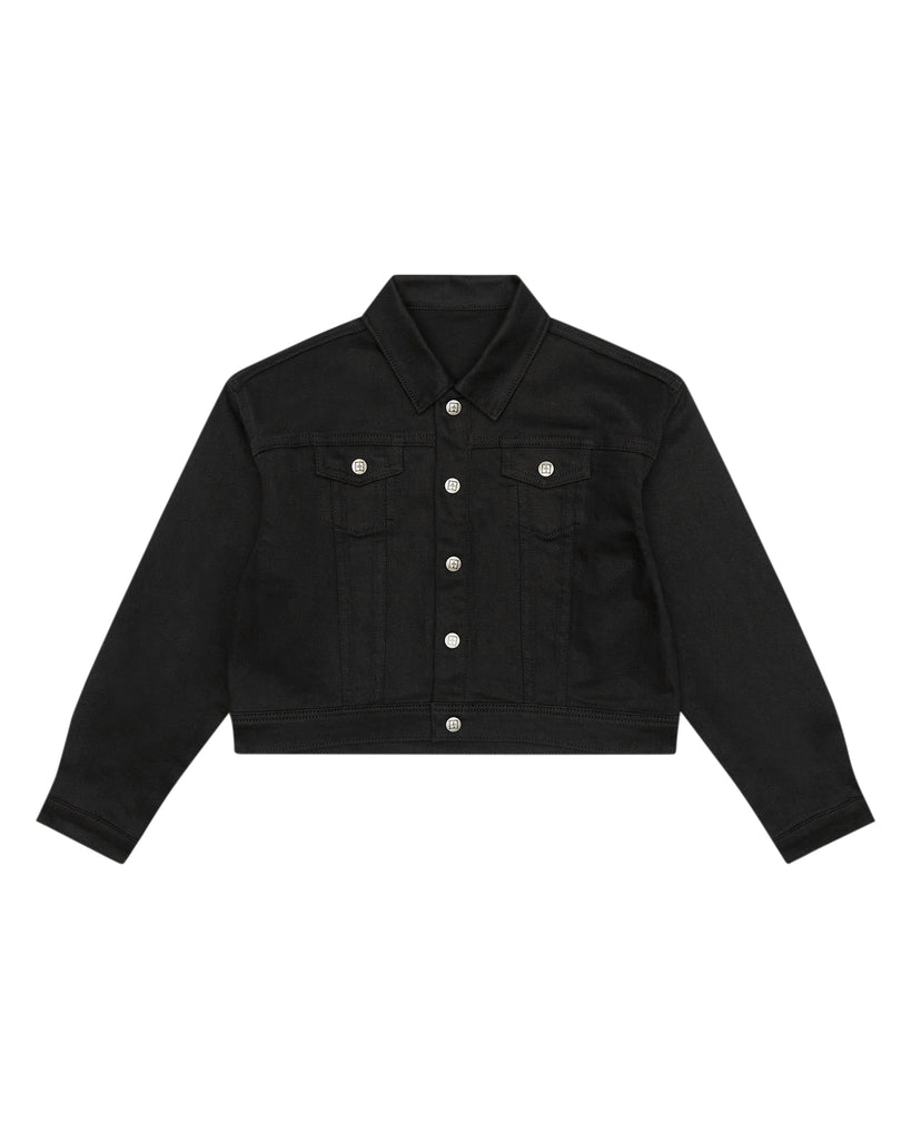 y*u様 S GOD ONLY KNOWS Denim Jacket BLACK unisex-denim-jacket-black-