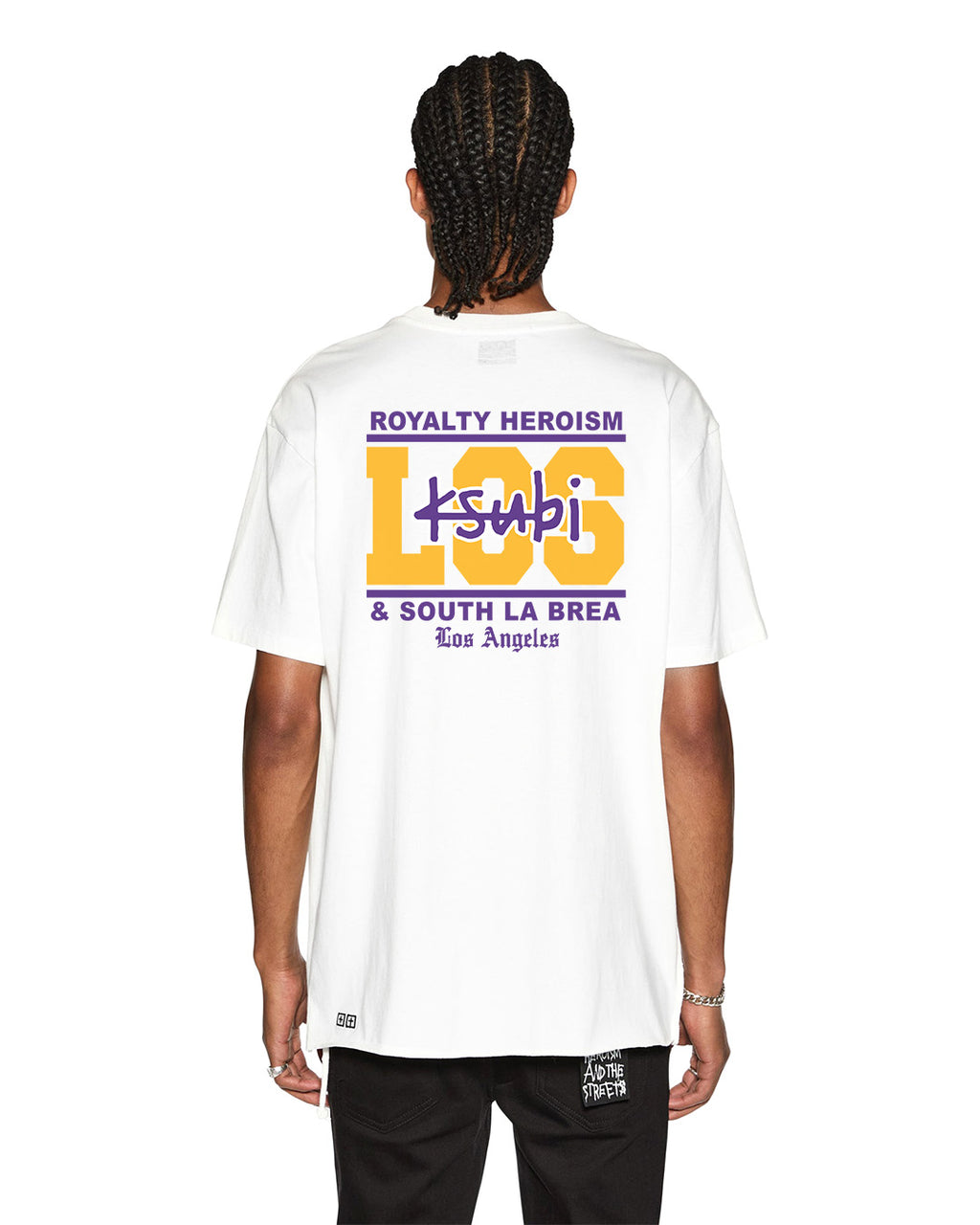 MENS LA AND THE STREETS SS BIGGIE TEE WHITE TEES