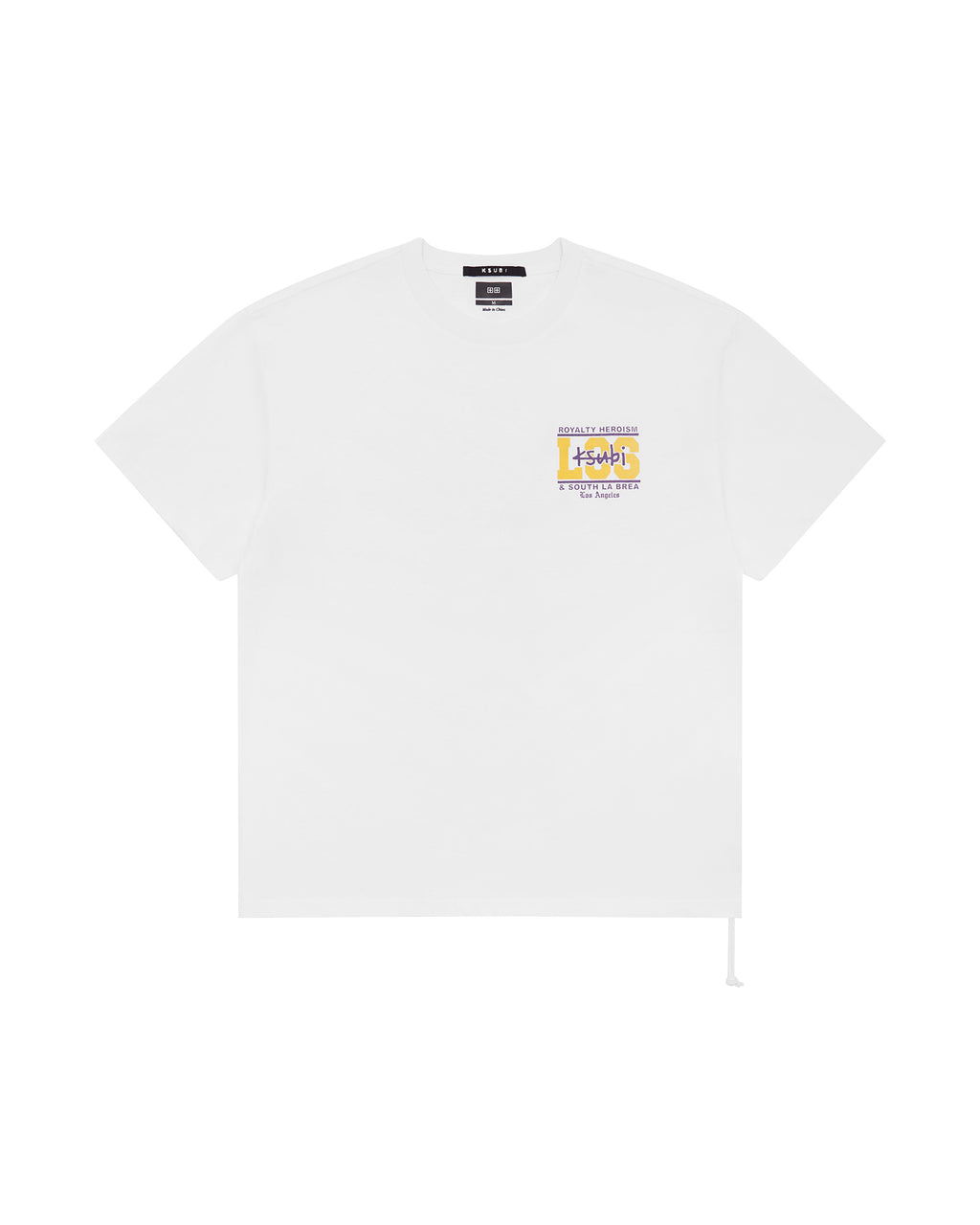 MENS LA AND THE STREETS SS BIGGIE TEE WHITE TEES