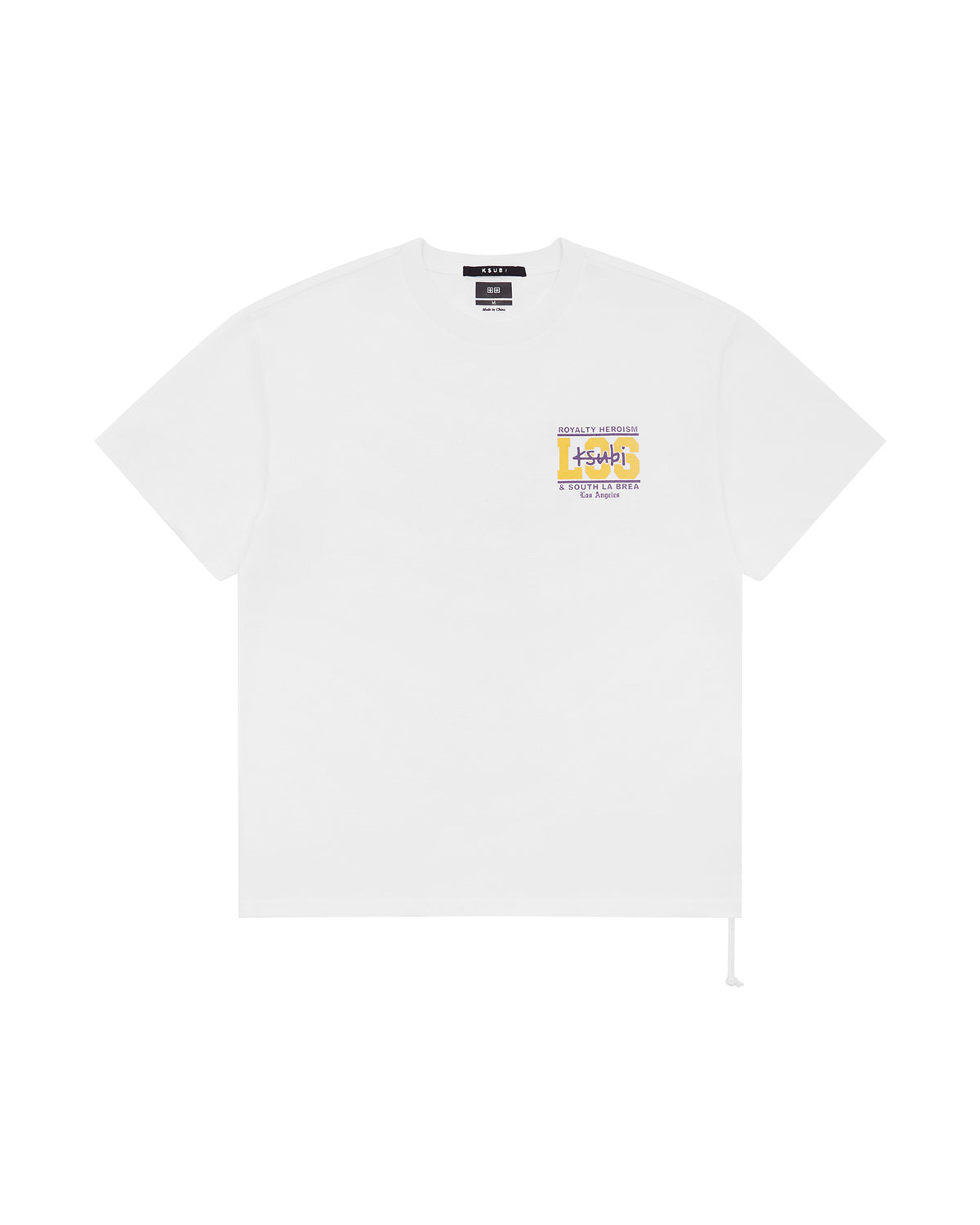 MENS LA AND THE STREETS SS BIGGIE TEE WHITE TEES