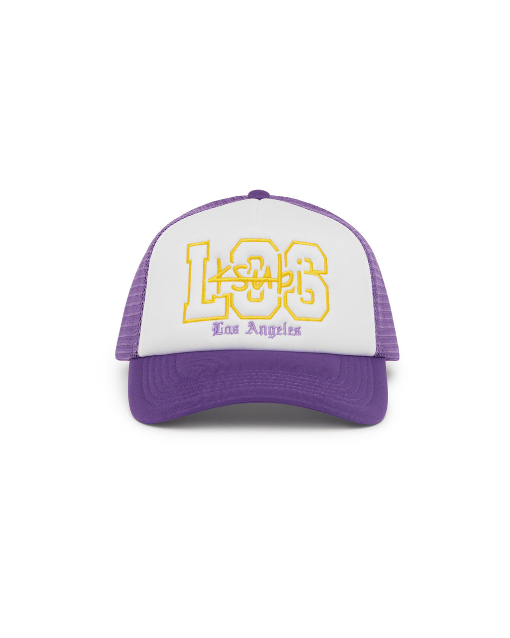 LA AND THE STREETS TRUCKER CAP PURPLE HEADWEAR
