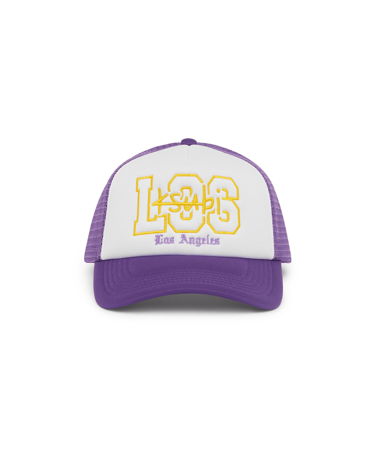 LA AND THE STREETS TRUCKER CAP PURPLE HEADWEAR