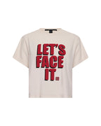 Womens Lets Face It Shrunken Ss Tee Bone Regular Tees - Beige