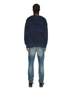 Mens Lies Knit Cardigan Gasoline Regular Knitwear - Blue