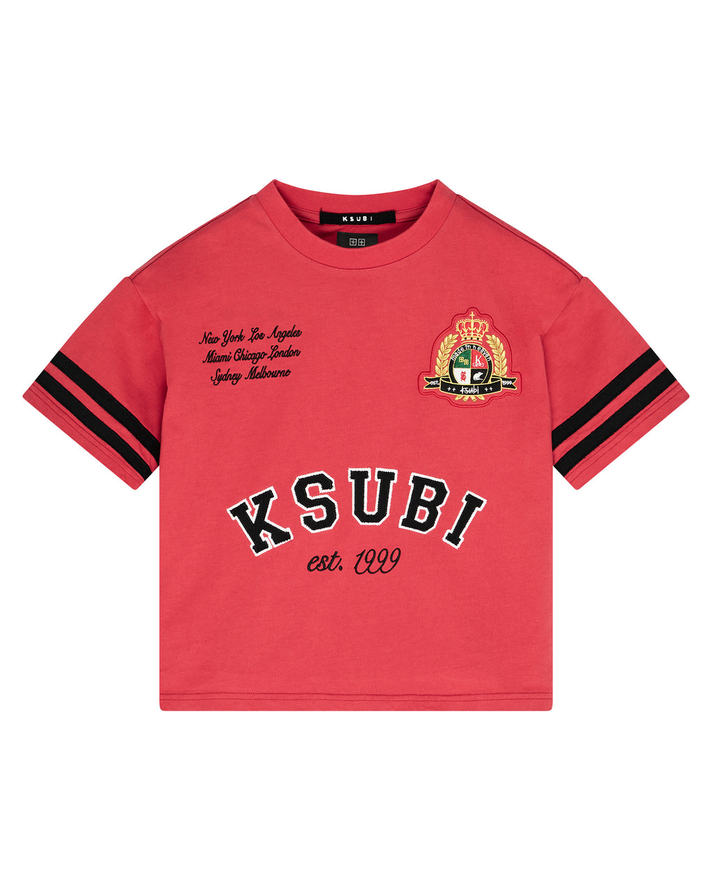 Kids Lil Duke Ss Jersey Crimson Tees - Red