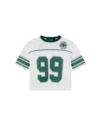 Kids Lil Rookie Ss Jersey White Green Fashion Tops - White