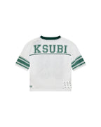 Kids Lil Rookie Ss Jersey White Green Fashion Tops - White