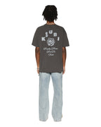 Mens Lock Up Biggie Ss Tee Faded Black Oversized Tees - Black